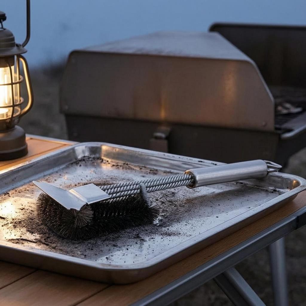 Barbecue Grill Brush Long Handle and Hanging Loop