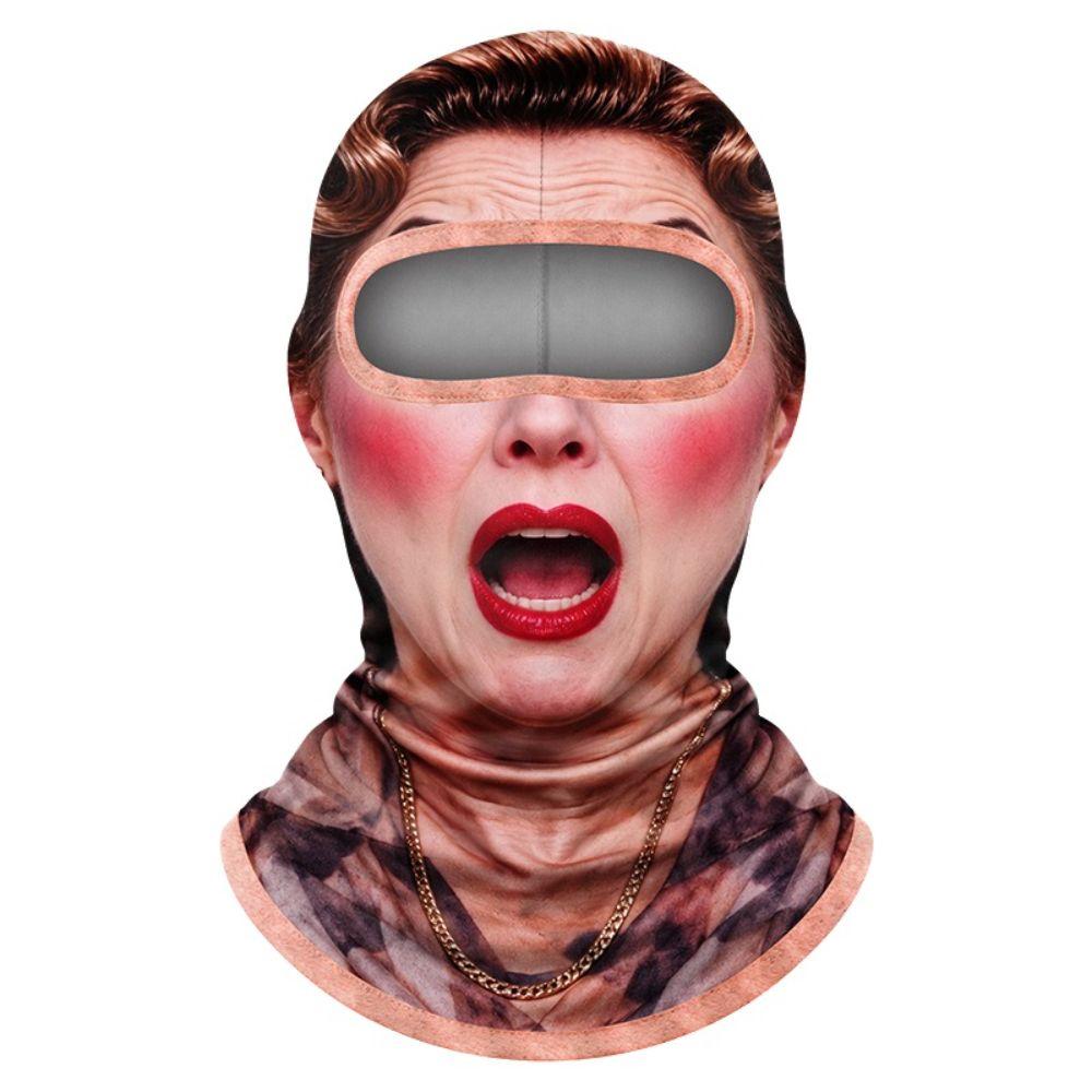 3D Face Printed Balaclava Vzor starca Maska na celú tvár pre Zimné Vonkajšie Športy Cyklistiku