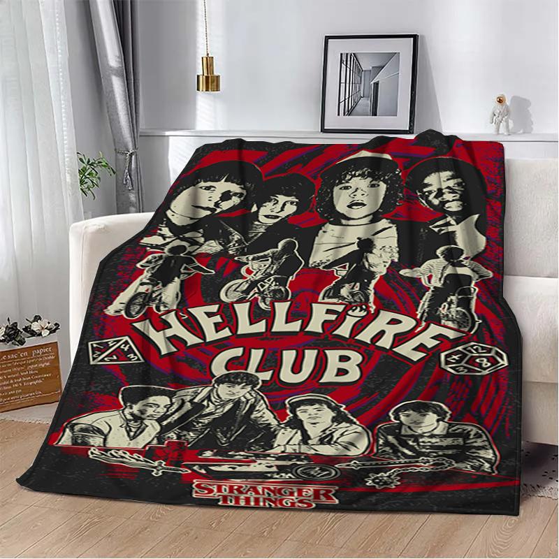 Custom Horror, Thriller 3D Printed T-The Unfamiliar Warm Flannel Blanket Living Room Sofa Camping Picnic Blanket Holiday Gifts