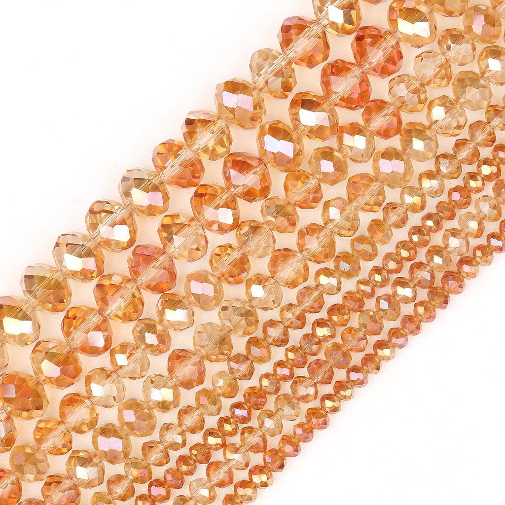 1 Stück 16 Stil AB klare Rondelle Österreich Kristallperlen facettierte tschechische Glasperlen lose Abstandsperlen für Schmuckherstellung DIY Armband Zubehör