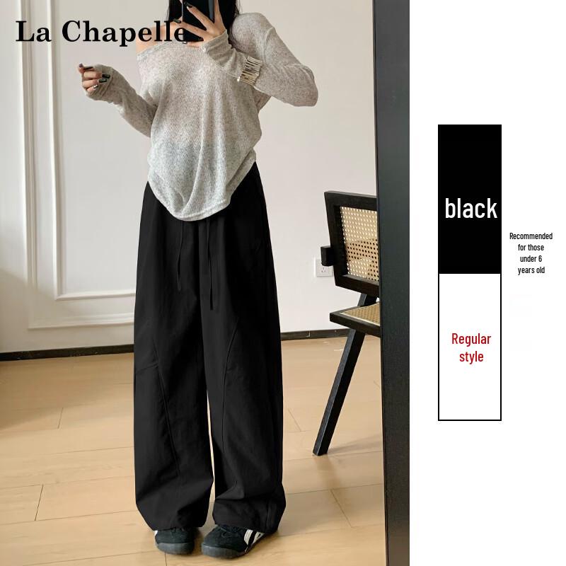La Chapelle Women's American Retro High-Waist Loose Cargo Pants