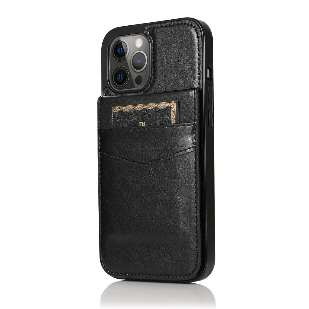 Flip Leather Cover for IPhone 16E 16 15 13 12 Mini 14 11 X XR XS Pro Max 7 8 Plus Wallet Case with Credit Card Holder Kickstand