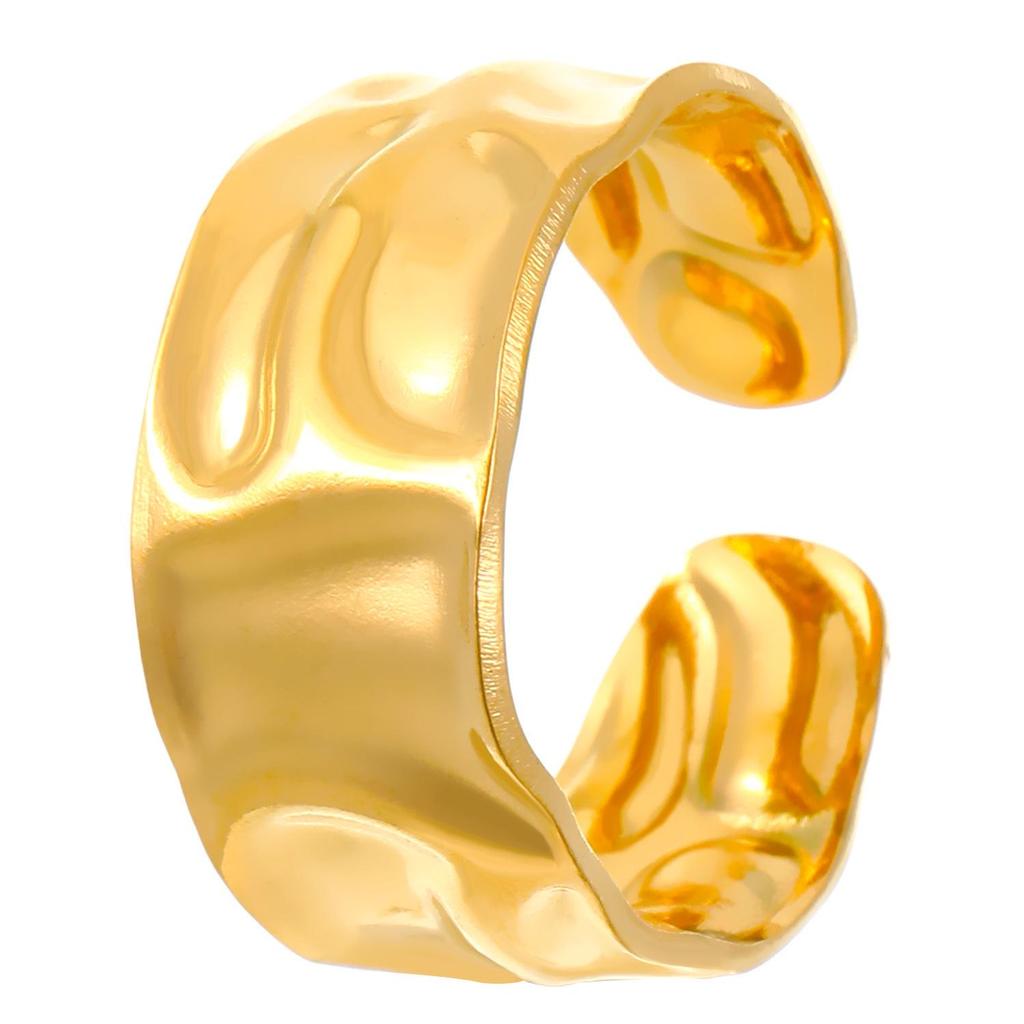 High-End Edelstahl Blumen- & Seestern Offener Ring für Damen