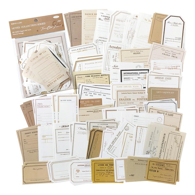 

100pcs/pack Creative Memo Pads Set DIY Scrapbooking School Supplies Collage Stationery Junk Journal Vintage Notes Paper