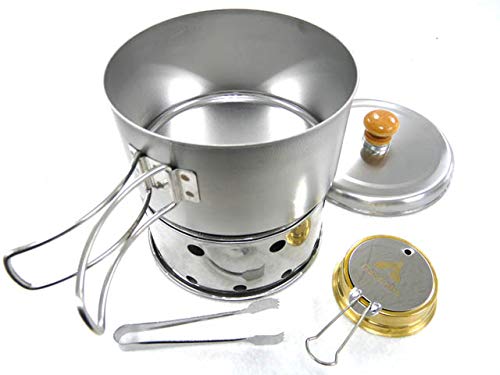 Gaobabu Original Festbrennstoff Kochset (11-teiliges Set inklusive 2 Töpfen und einer Bratpfanne) GSET-13