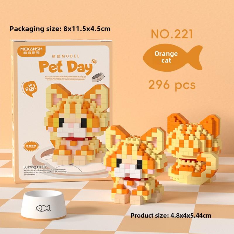 Puppy Cat Series Micro Particle Building Block Children's Educational Assembly Toy