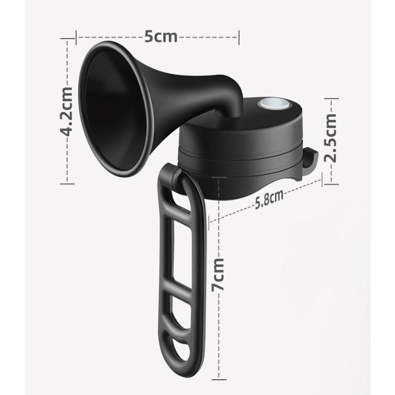 120Db Electric Bicycle Horn Loud Warning Bell 5 Modes Bicycle Warning Safety Ring Horn For Mountain Road Bike Scooter Accessory