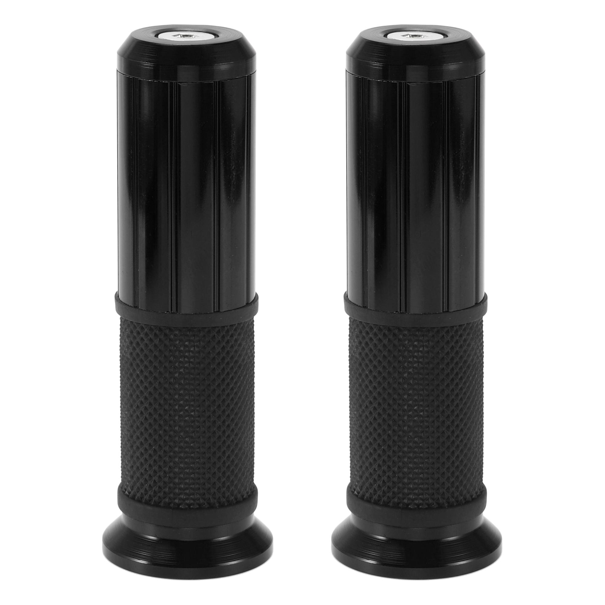 Motoforti Motorcycle Hand Grips Cover Rubber Aluminum Alloy Handlebar Grips for Motorbike Scooter 1 Pair Universal