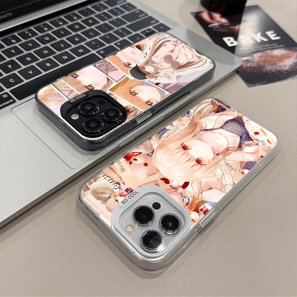 Angel Mahiru Shina Anime Phone Case for iPhone 16 15 14 13 12 11 X XR XS 8 7 Pro Max Plus Colored Translucent Smartphone Luxury