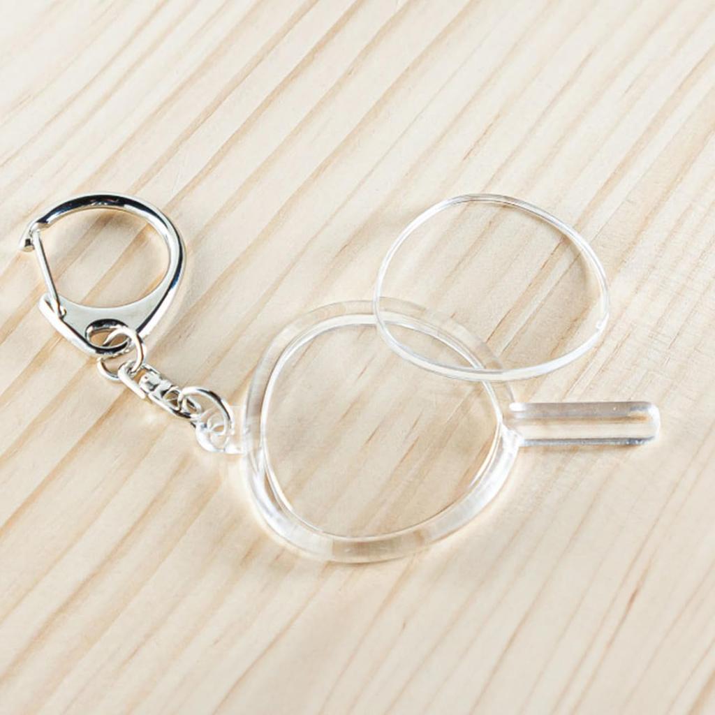 Acrylic Fan Set of Oshi Clear Handmade Made in 36 x 40mm [EBISU Design] Hame-Pachi Keychains, Shape, 5, Oshikatsu, Color, Personalized, Parts, Kit,