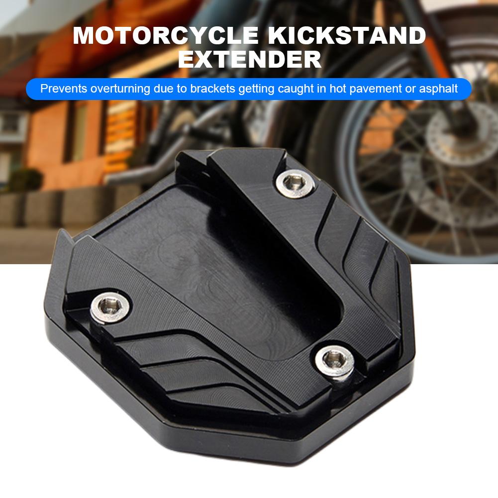 LF# Universal Enlarged Base Aluminium Alloy Kickstand Pad for Motorbike Scooter