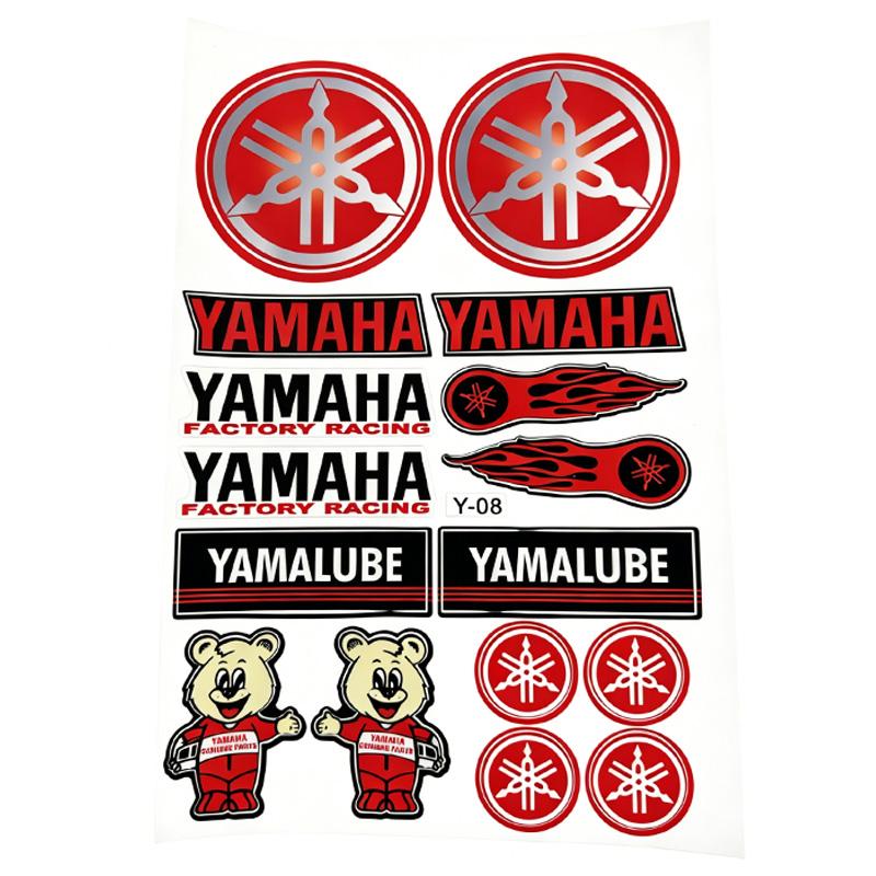 Reflective Motorcycle Stickers, Waterproof Vinyl Decor Decals for Yamaha Motorbike, Scooter, Helmet, Body, No Glue Residue