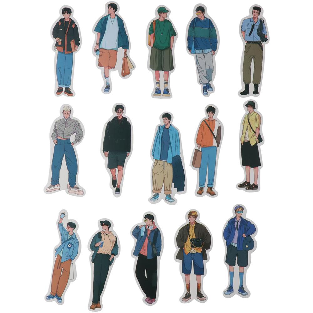 150PCS Scrapbooking Supplies PVC Stickers Multicolored Boy Stickers People Stickers DIY