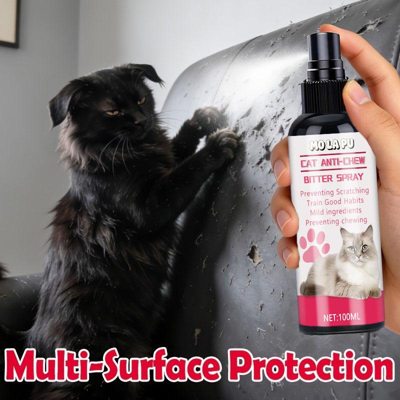 Cat Anti-Scratch Spray—Non-Toxic Pet-Safe Spray for Kittens and Adult Cats, Effectively Prevents Scratching, Leaves No Marks on Furniture/Sofa/Curtai