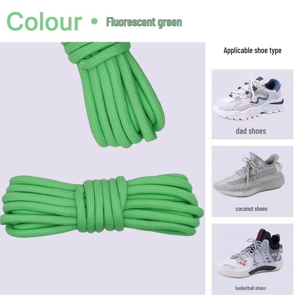 Unisex Martin Boots Shoelaces: Round, Thick Style In Grey, Black, or White for Casual and Dad Shoes.