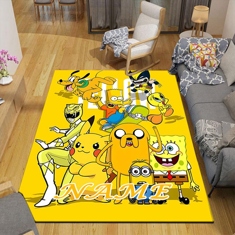 Custom 1Pc Pikachu Cyberpunk Artwork Rug Office Carpet Indoor Outdoor Entrance Doormat Nonslip Soft And Comfortable Living Room D2915212