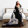 Soft BlanketKids Decorative Oguri Cap Uma Musume Bedding Throws Flannel Bedspread For Couch Chair Aesthetic Sofa Bed Cover