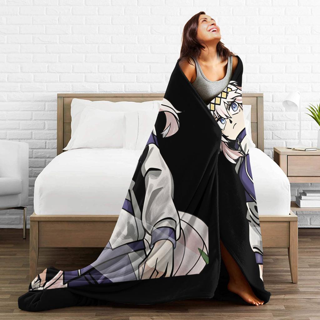 Soft BlanketKids Decorative Oguri Cap Uma Musume Bedding Throws Flannel Bedspread For Couch Chair Aesthetic Sofa Bed Cover