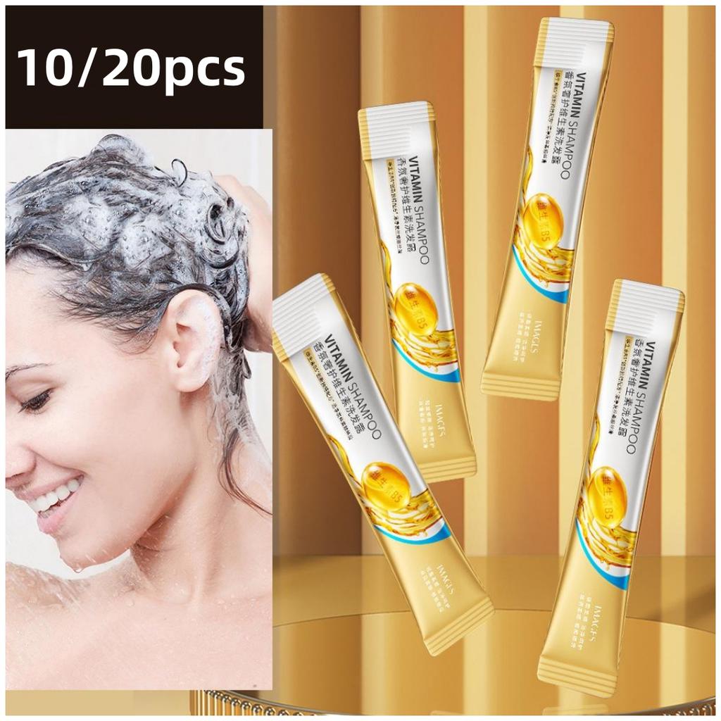 10/20pcs Fragrance Vitamin Shampoo Clean Greasy Dirt Smooth Hair Refreshing Scalp Shampoo