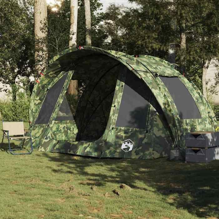 VidaXL Tente de pêche 2 personnes camouflage imperméable 4009400