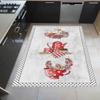 Decorative Cotton Woven Base Line Pattern Thin Modern Washable Machine Woven Trend Room Carpet