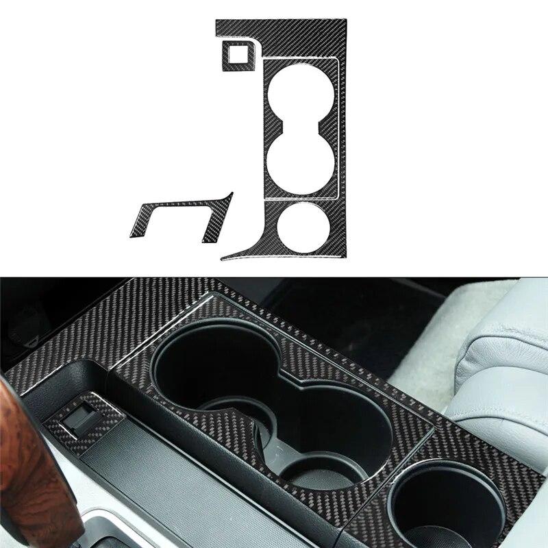Car Accessories Carbon Fiber Central Control Decorative Panel Strip Sticker Fits Toyota Tundra 2007-2013
