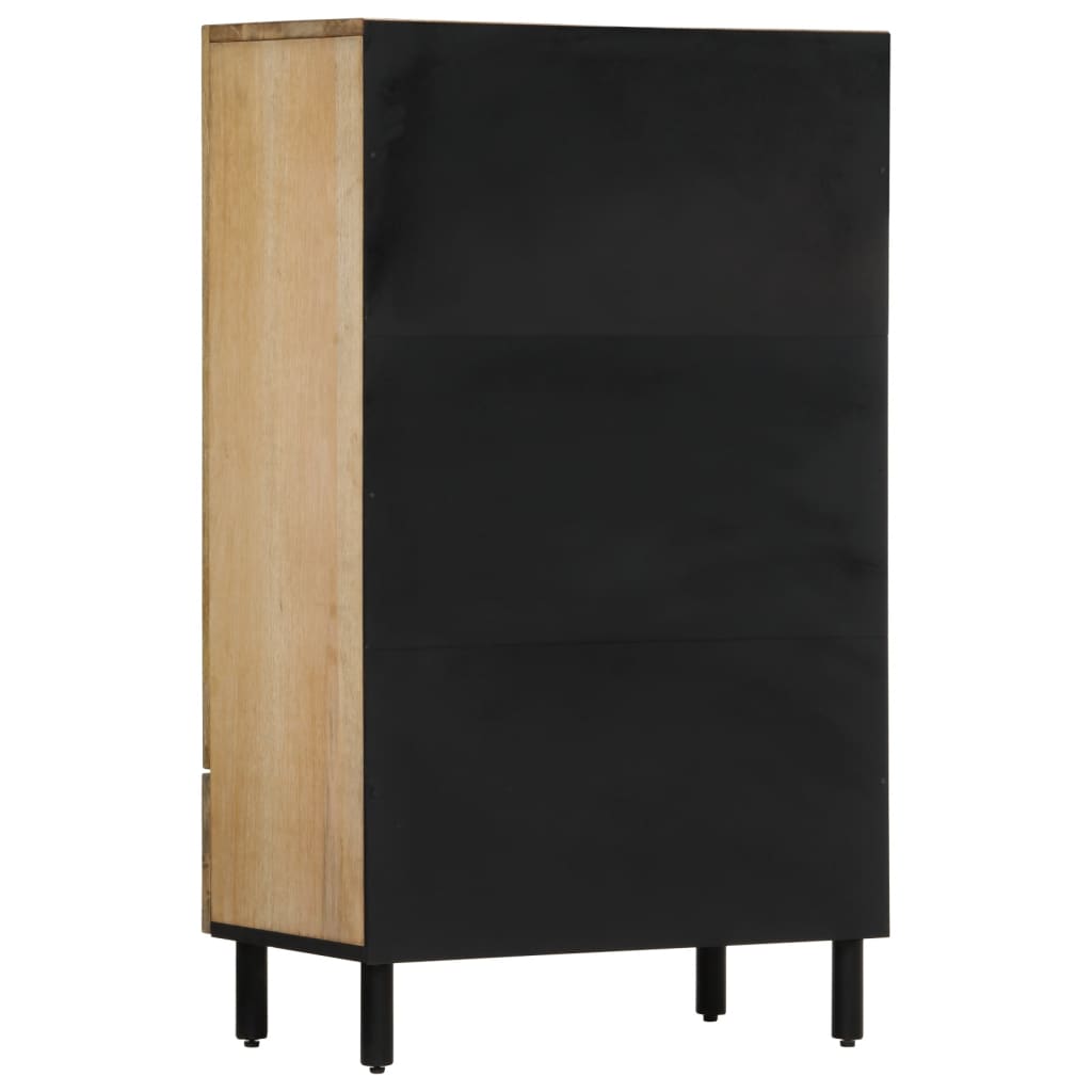 Vidaxl Comodino, 60X33X100 Cm, Legno di Mango Massello