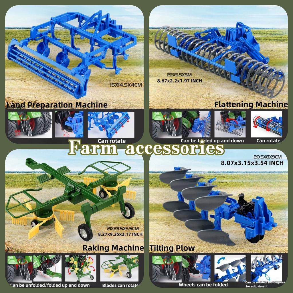 Farm Tractor Toy Set for Kids: Includes Various Types of Tractors and Tools, Suitable for Scene Entertainment and Gifting.
