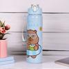 700ml Capybara Cute Water Cup with Straw & Handle Travel Water Cup Large Capacity Kawaii Water Bottle for Boys Girls Daily Use