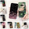 Für Redmi A3 Hülle Niedliche Cartoon Katze Ästhetisch Blumenmädchen Junge Stoßfeste Silikon-Rückabdeckung Für Xiaomi Redmi A3 Handyhülle Coque