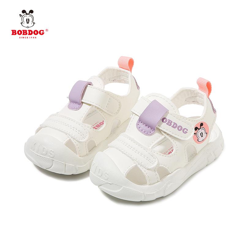 Babudou boys' toddler shoes, new summer styles, girls' closed-toe sandals, soft-soled, non-slip, for toddlers and young children
