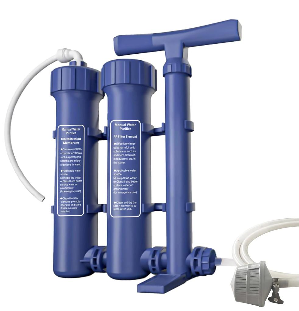Field Camping Survival Purifier Portable Water Purifier Drinking Water Filter Outdoor Water Purifier Handheld Pressure Filter