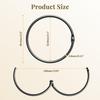 Shower Curtain Rings, Bathway Shower Curtain Hooks, Black Shower Curtain Rings Rust Proof, Anti-Drop Shower Rings for Curtain, Shower Hooks for