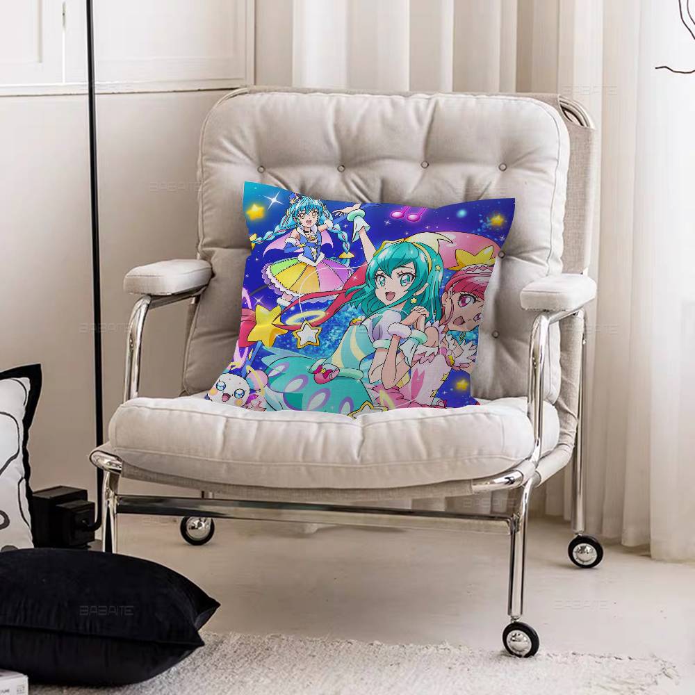Pretty Cure Precure Princess Anime Cushion Cover Polyester Sofa Cushions Decorative Throw Pillows Home Decoration Pillowcover