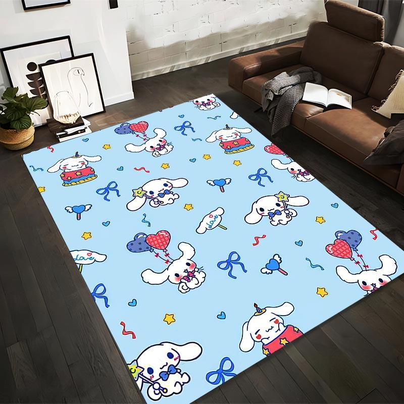 

Cute Blue Carpet with White Cartoon Bunny1Stars1Hearts1Bows1and Love Theme Pattern Suitable for use as an anti-slip1 for1room and bedroom sofas 40x60cm( 15x23in )