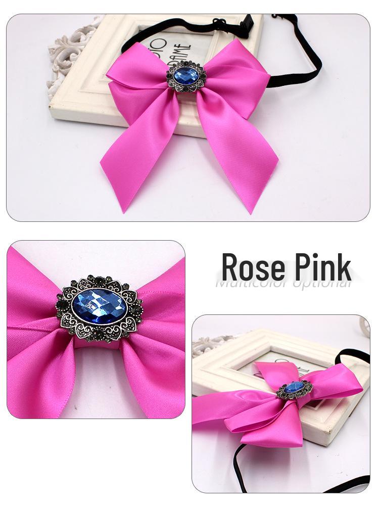 Korean Style Satin Bow Tie Collar Accessory for Hotel Staff