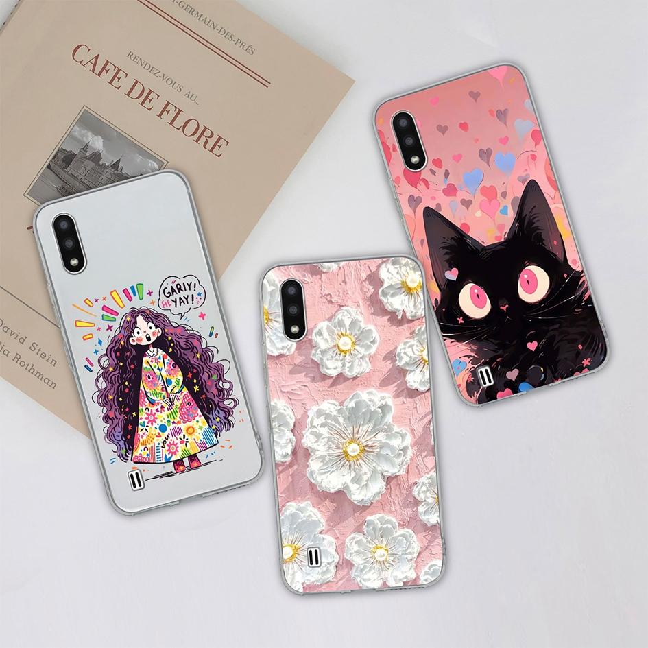 New Cases For Samsung A01 A02 A02S A03 Core A04 A04E A10 A10E A10S A11 A12 A13 A14 A21 A22 New Pink Wings Pattern Silicone High Shockproof For Samsung