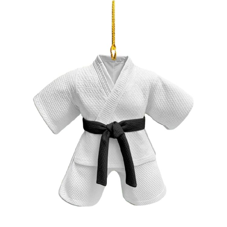 

Rearview Mirror Mount Sports Theme 2D Flat Acrylic Ornament Charm Hanging Decoration Taekwondo Suit Pendant Decoration
