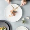 ZISIZ Creative Stone Pattern Ceramic Dinner Plate Set