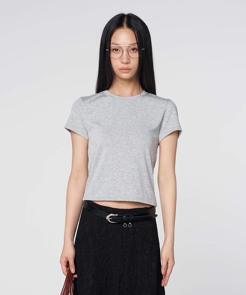 320SHOWROOM Daily Essential Back-Label Point T-Shirt Gray