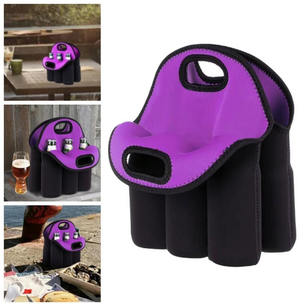 Insulated Can Carrier Tote Neoprene Beer Bottle Holder Insulated Beverage Carrier  Bottle Protector