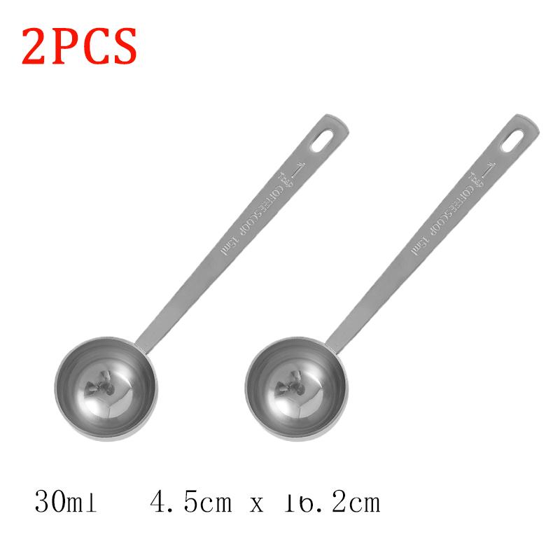 2/3PCS 15/30ML Stainless Steel Coffee Measuring Spoon Long Handle Coffee Spoon Baking Accessories Tool Spoon Kitchen Tool
