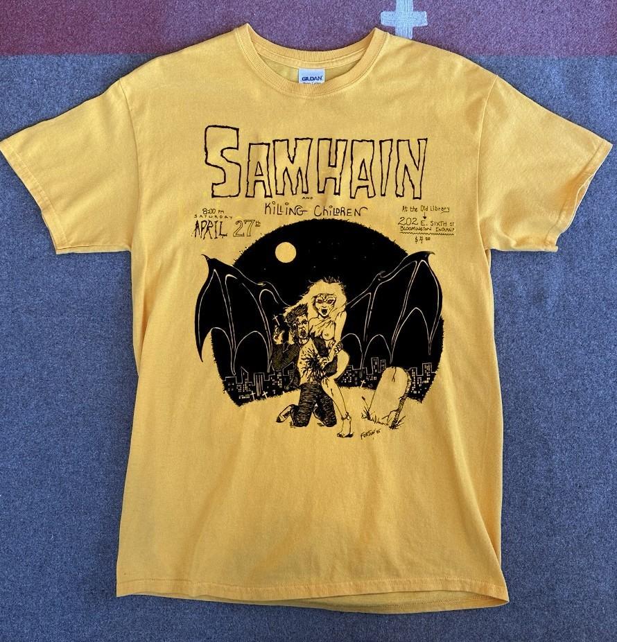 Vtg Samhain rock concert short sleeve daisy color retro shirt KV39051 Unisex T-Shirt L