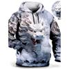 Graphic Lion Men's Fashion 3D Print Hoodie Streetwear Hoodies Long Sleeve Hooded Print Front Pocket Spring Hoodie Sweatshirt