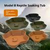 Turtle Frog Bathing Basin With Anti-Slip Ramp Can Also Be Used As Food Bowl And Water Basin For Reptiles And Amphibians