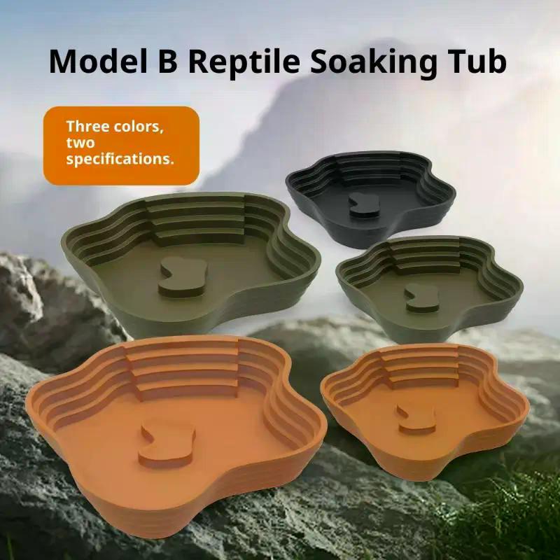 Turtle Frog Bathing Basin With Anti-Slip Ramp Can Also Be Used As Food Bowl And Water Basin For Reptiles And Amphibians