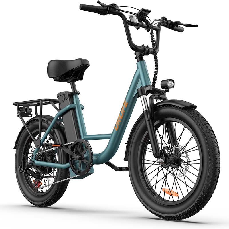 URLIFE E20 Multi Terrain Electric Bike With TowSeat 48V13Ah Battery 500W Motor Electric Bicycle 20 Inch City Fat Tire Outdoor Riding E-bike
