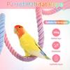 4 Packs Gradient Bendable Bird Rope Perches, Parrot Bird Perch Rope Stand for Cage Climbing Rope Toys Cotton Swing Climbing Rope Standing Bungee Toy