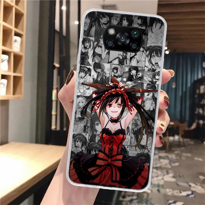Date A Live Tokisaki Kurumi Soft Phone Case For Xiaomi Poco X3 X5 X6 X7 Pro X4 NFC F7 Ultra F6 F5 M6 M5S M4 M3 F4 Gt F3 Fundas C