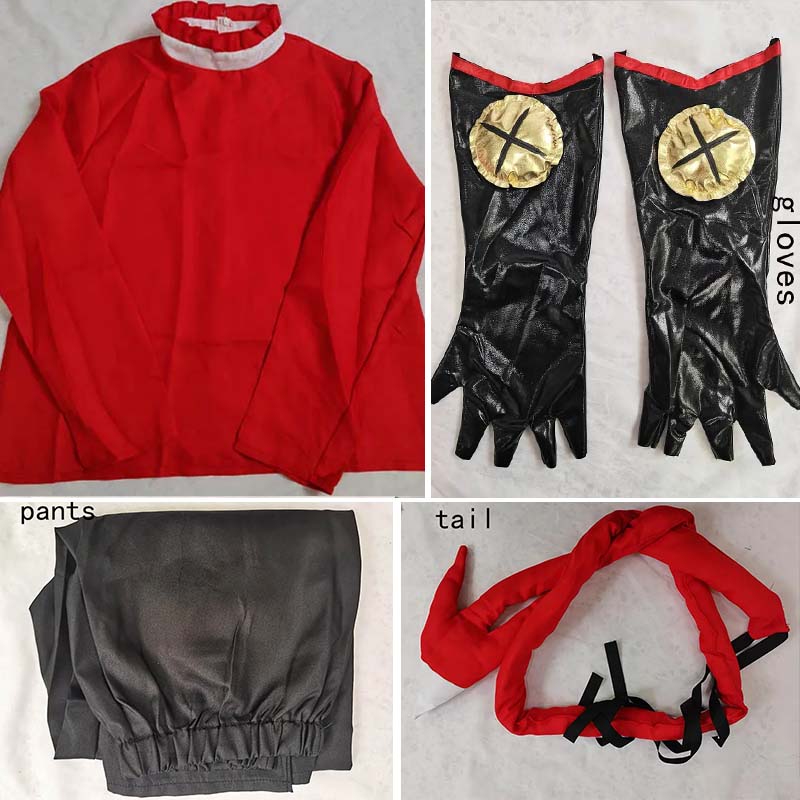 Helluva Boss Blitzo Cosplay Kostým Párty Uniforma Oblek S Ocasem Halloweenské Oblečení Blitzo Kompletní Sada Pro Anime Cosplay